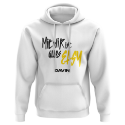 Davin Mit dir ist alles Easy Hoodie in Weiß - Unisex