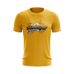 Schlager T-Shirt in Gelb Comic Style - Unisex Frauen Männer