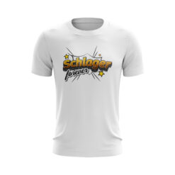 Schlager T-Shirt in Weiß Comic unisex Frauen Männer