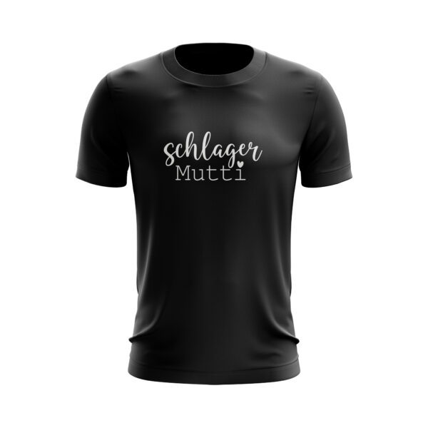 Schlager T-Shirt in Schwarz "Schlager Mutti" unisex Frauen