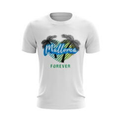 Mallorca forever T-Shirt in Weiß - Palmen Herz - Urlaubsliebe