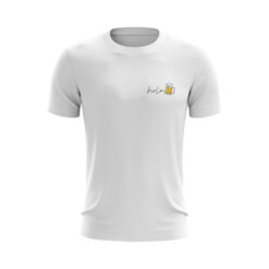 hola Mallorca Bierglas T-Shirt in Weiß - Bier Trink Shirt Saufen