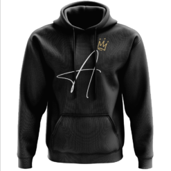 Alisha - Hoodie in Schwarz - Logo - Unisex - Locker geschnittener Kapuzenpullover