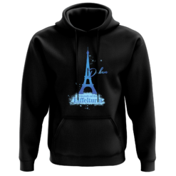 Deken Eiffelturm Hoodie in Schwarz