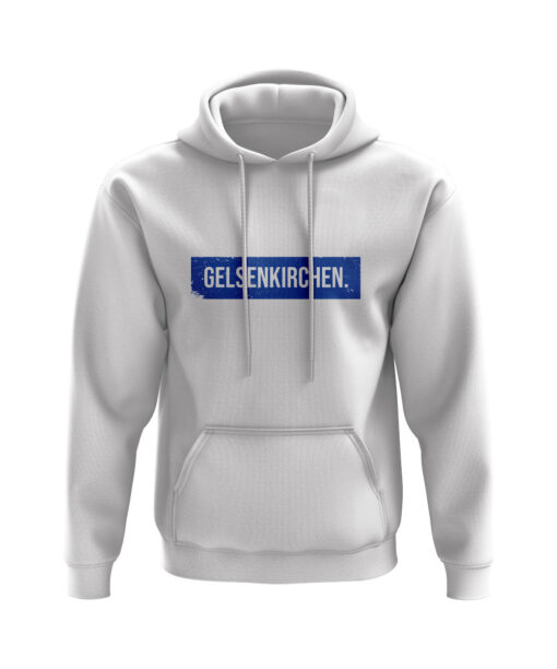 Gelsenkirchen Hoodie Schild weiß