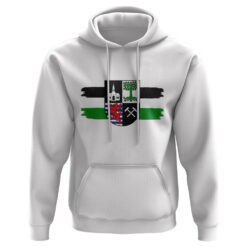 Gelsenkirchen Wappen mit Stadtfarben Hoodie weiß