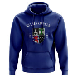 Gelsenkirchen Hoodie Wappen Blau 1904 Grunge Style