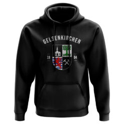 Gelsenkirchen Hoodie Wappen Schwarz 1904 Grunge Style