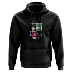 Gelsenkirchen Hoodie Grunge Wappen in Schwarz