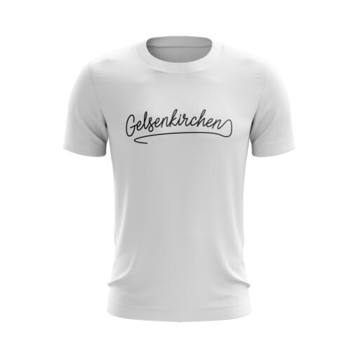 Gelsenkirchen T-Shirt Weiß Uni Modern