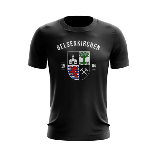 Gelsenkirchen T-Shirt Wappen Schwarz 1904 Grunge Style