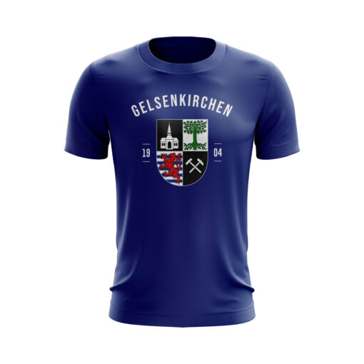 Gelsenkirchen T-Shirt Wappen blau 1904 Grunge Style