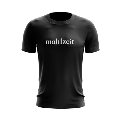 T-Shirt mahlzeit. Ruhrgebiet Style in Schwarz Minimalistisches T-Shirt mit Slogan Statement