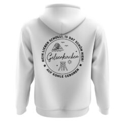 Gelsenkirchen Hoodie - Mein Lieber Scholli, is datschön hier - Ruhrpott Liebe - auf Kohle geboren - Kapuzenpullover in Weiß - Unisex Männer Frauen - Föderturm