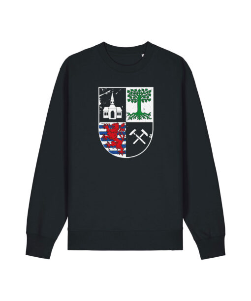 Gelsenkirchen Pullover mit Grunge Wappen in Schwarz