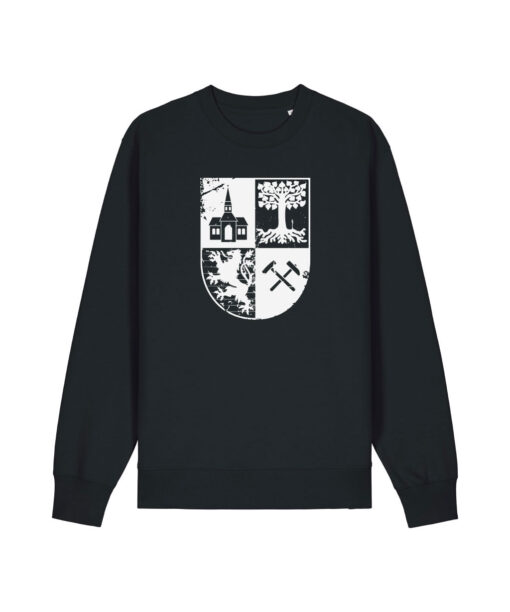 Gelsenkirchen Pullover mit Grunge Wappen in Schwarz/Weiß