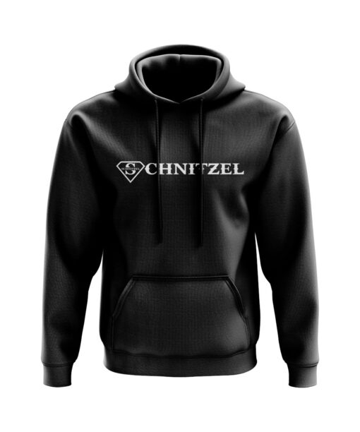 Hoodie in Schwarz - Super Schnitzel - Schriftzug - Hot oder Schrott - Unisex