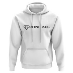 Hoodie in Weiß - Super Schnitzel - Schriftzug - Hot oder Schrott - Unisex