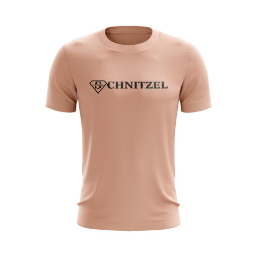 T-Shirt in Peach - Super Schnitzel - Schriftzug - Hot oder Schrott - Unisex