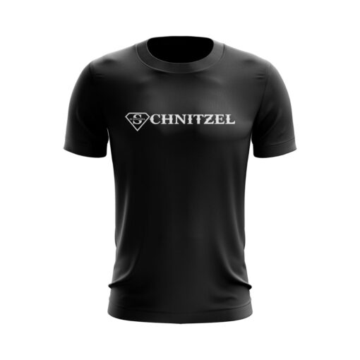 T-Shirt in Schwarz - Super Schnitzel - Schriftzug - Hot oder Schrott - Unisex