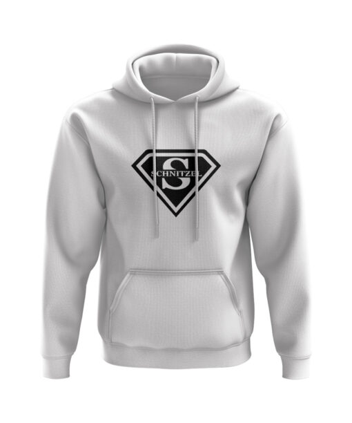 Hoodie in weiß - Super Schnitzel - Hot oder Schrott - Unisex