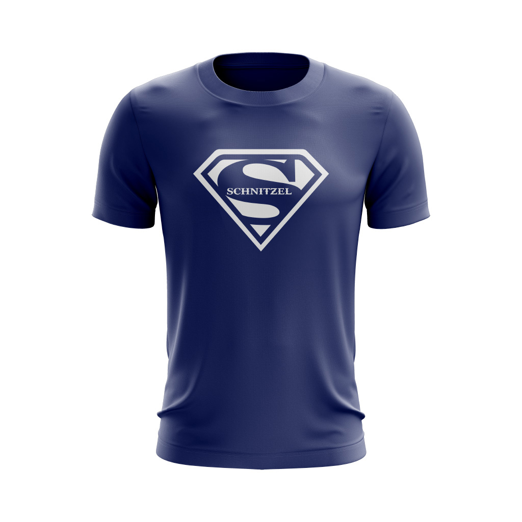 Schnitzel Fan-Shirt Superman Design 2024 in Lila Unisex T-Shirt Damen Herren Frauen XS M L XL XXL 5XL - Absolut HOT