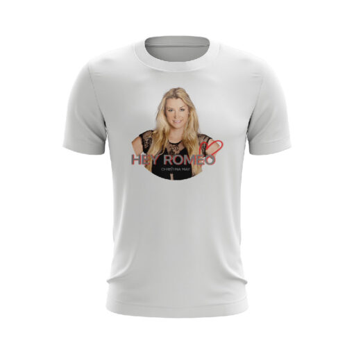 Christina May - T-Shirt "Hey Romeo mit Foto" weiß, Unisex, Damen, Herren, Frauen Männer - offizieller Fan-Shop - Popschlager