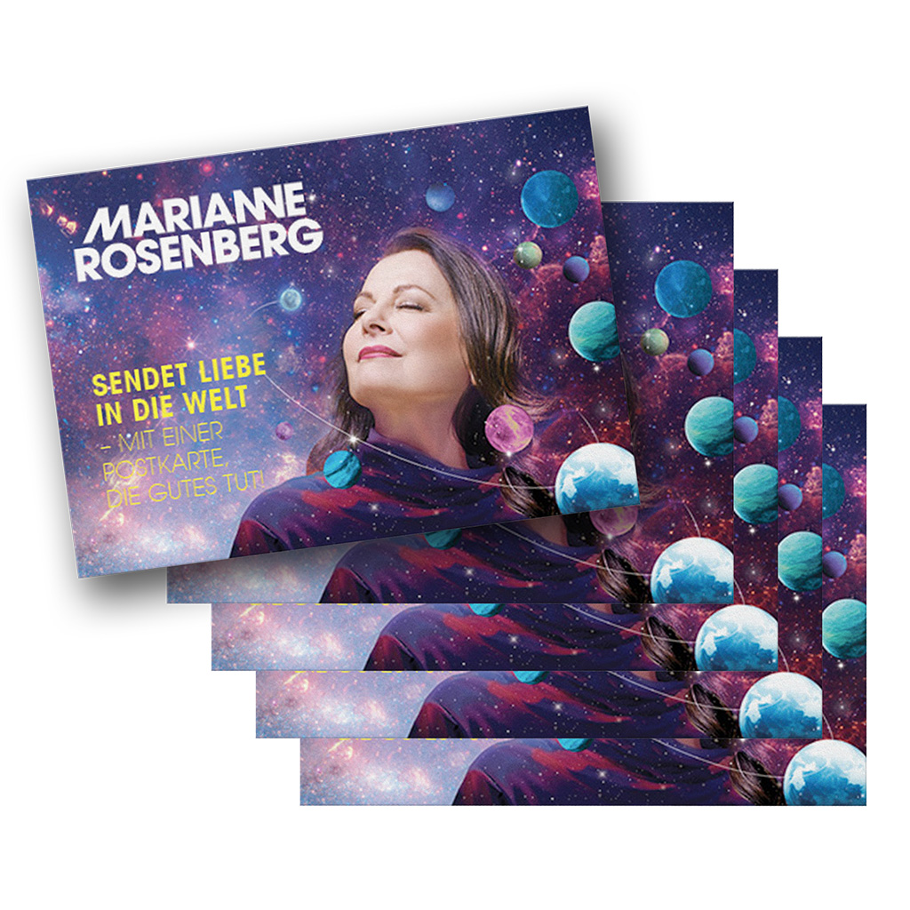 Postkarte – 5er Set - Sendet Liebe in die Welt - Marianne Rosenberg