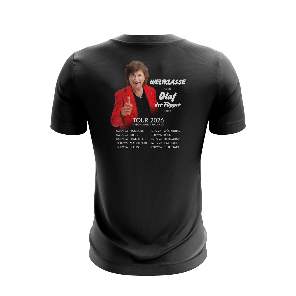 Olaf der Flipper, T-Shirt, Tour 2026, Merchandise, Schlager