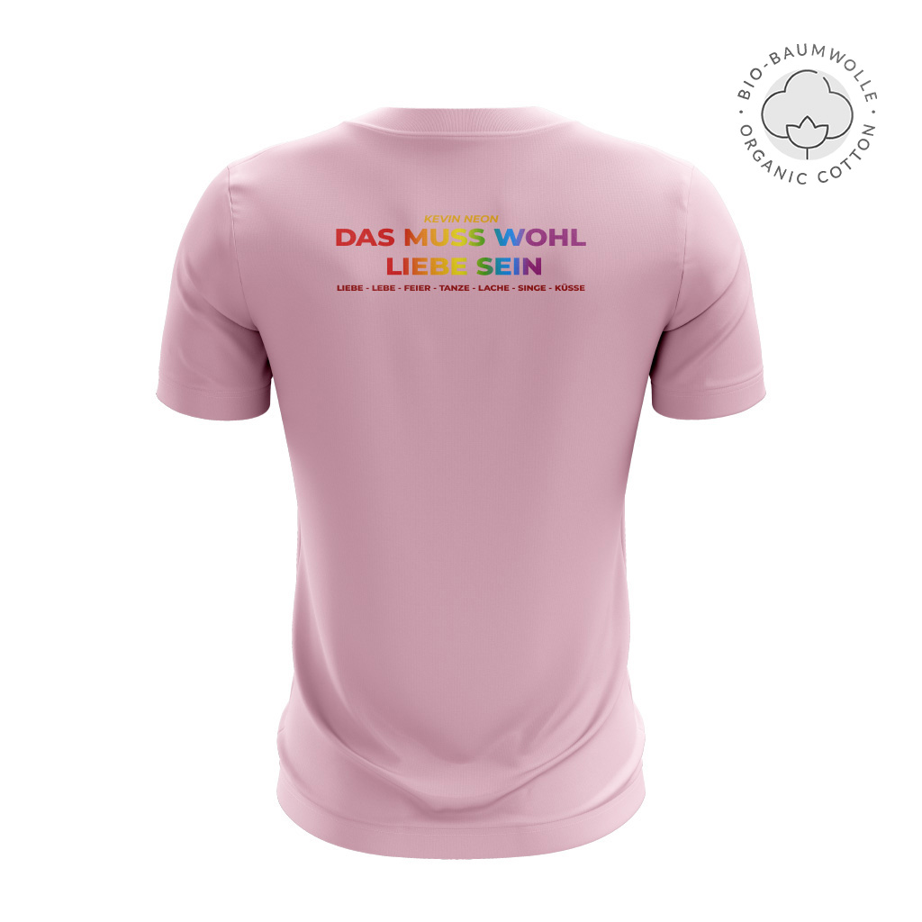 Kevin Neon, Das muss wohl Liebe sein, Unisex Bio T-Shirt, Schlagersänge, Musikproduzent