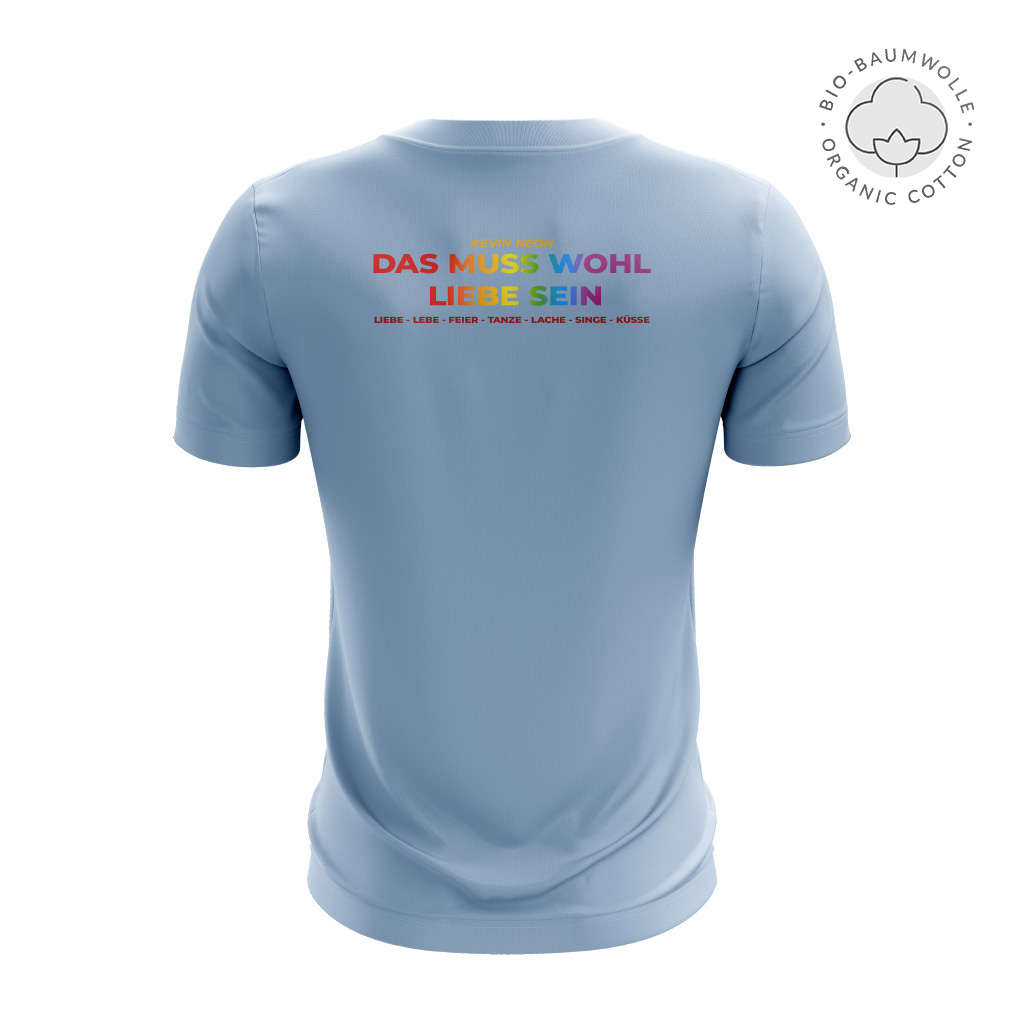 Kevin Neon, Das muss wohl Liebe sein, Unisex Bio T-Shirt, Schlagersänge, Musikproduzent