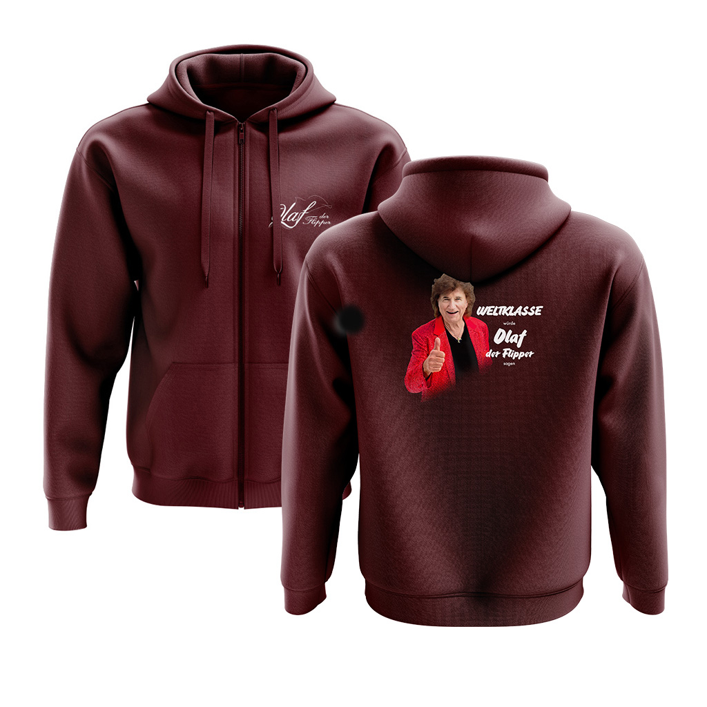 Olaf der Flipper, Unisex Biotextil Hoodie, Weltklasse, Merchandise, Schlager